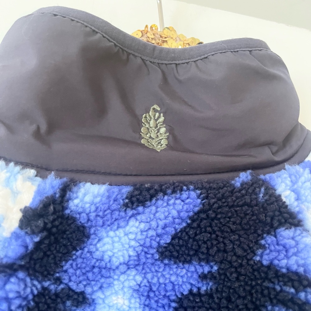Free People Movement Rocky Ridge Pullover Fleece Gorpcore Jacket  Blue Tie Dye - Picture 4 of 9